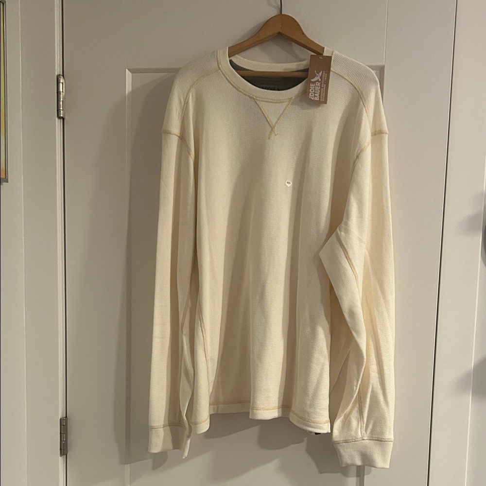 Men's Cream Thermal Sweater
